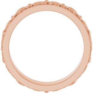 14K Yellow Or White Or Rose Gold Sculptural Flat Band
