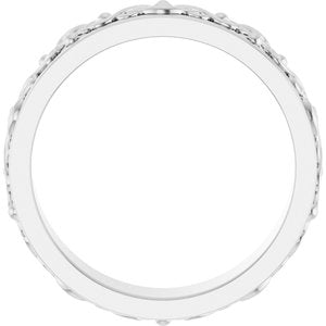 Continuum Sterling Silver Sculptural Flat Band