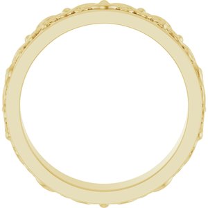 10K Yellow Or White Or Rose Gold Sculptural Flat Band