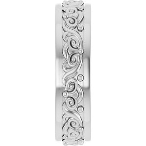 Continuum Sterling Silver Sculptural Flat Band