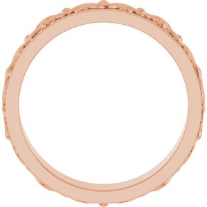 18K Yellow Or White Or Rose Gold Sculptural Flat Band