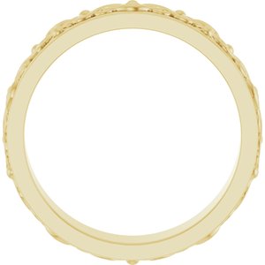 10K Yellow Or White Or Rose Gold Sculptural Flat Band