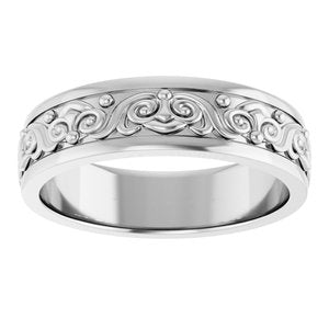 18K Yellow Or White Or Rose Gold Sculptural Flat Band