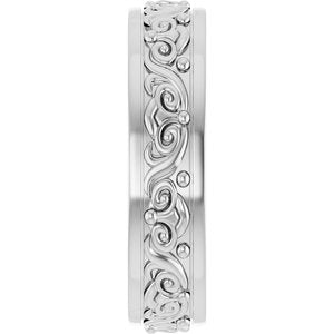 Continuum Sterling Silver Sculptural Flat Band