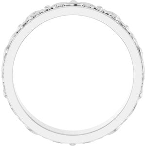 Continuum Sterling Silver Sculptural Flat Band