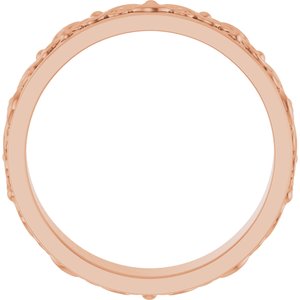 14K Yellow Or White Or Rose Gold Sculptural Flat Band