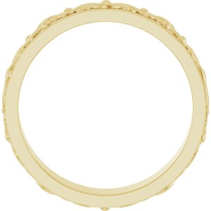 10K Yellow Or White Or Rose Gold Sculptural Flat Band