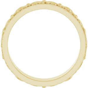 14K Yellow Or White Or Rose Gold Sculptural Flat Band
