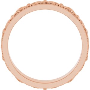 10K Yellow Or White Or Rose Gold Sculptural Flat Band