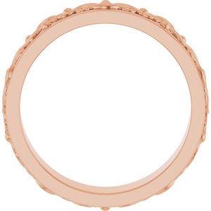 10K Yellow Or White Or Rose Gold Sculptural Flat Band