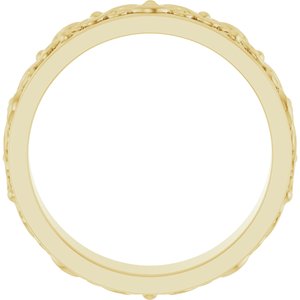 10K Yellow Or White Or Rose Gold Sculptural Flat Band