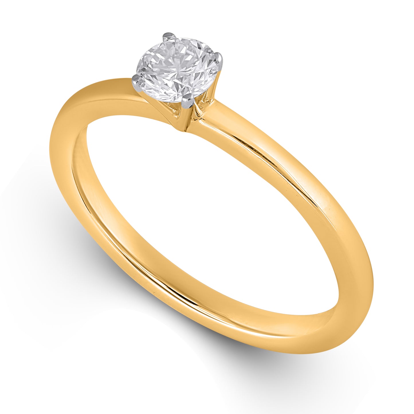 14K Yellow Or White Gold 0.34 Cttw Lab Grown Diamond Ladies Ring
