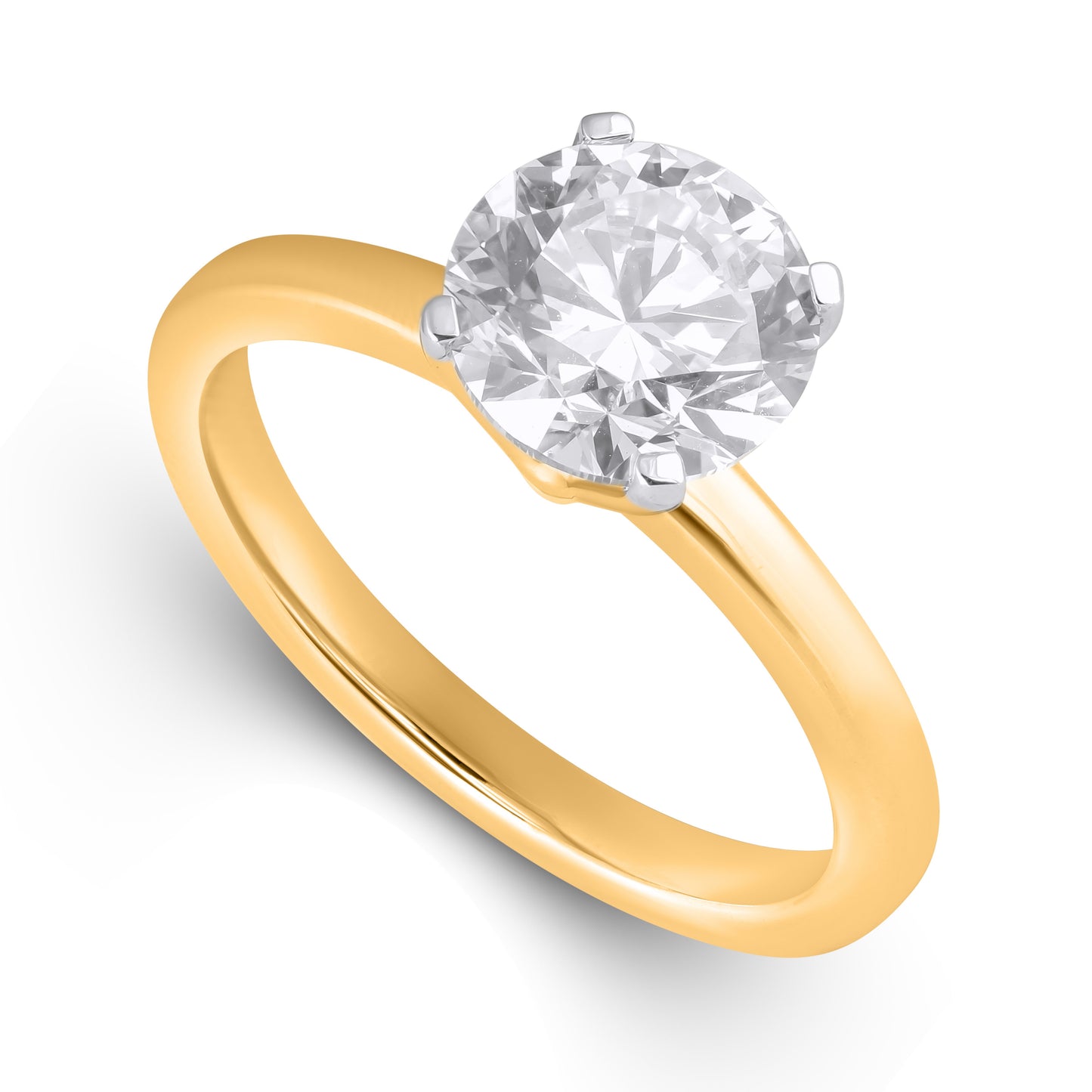 14K Yellow Or White Gold  0.50 Cttw Lab Grown Diamond Ladies Ring