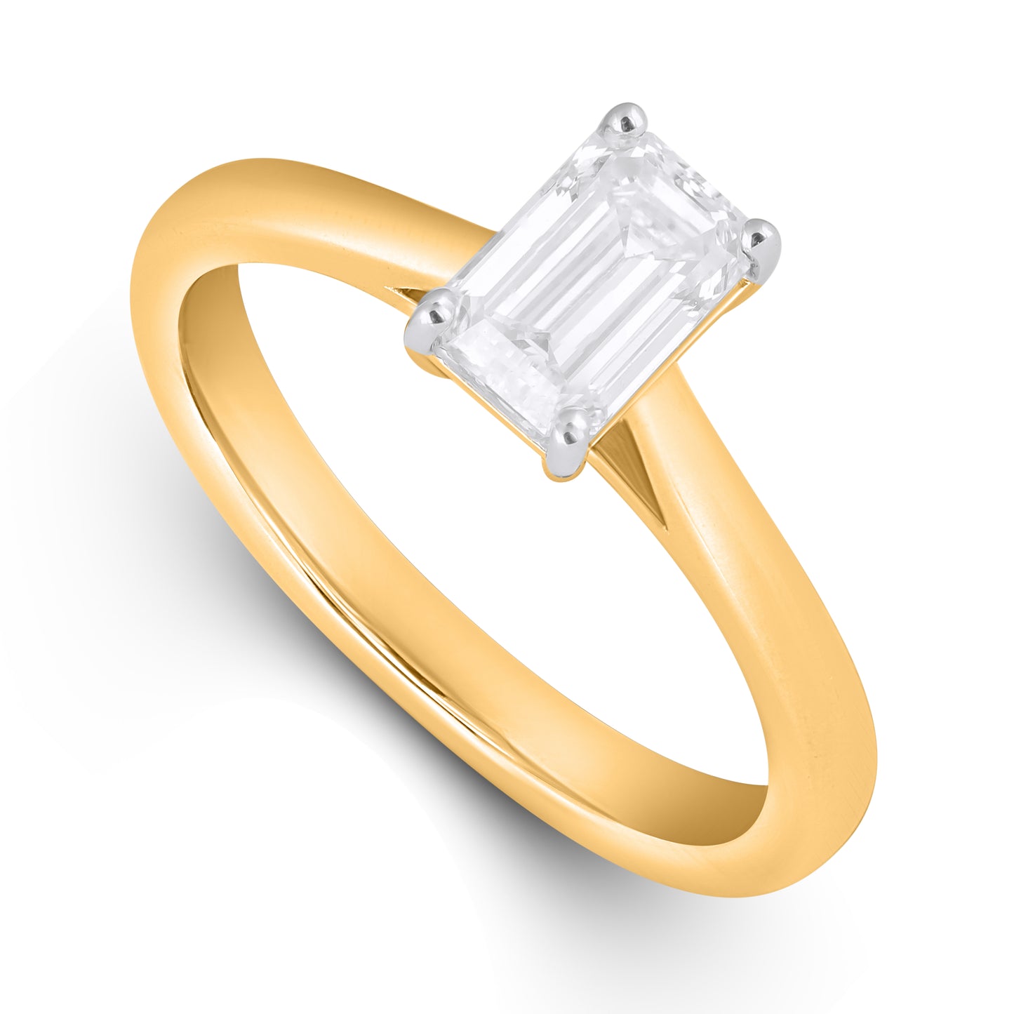 14K Yellow Gold 0.94 Cttw Lab Grown Diamond Ladies Ring