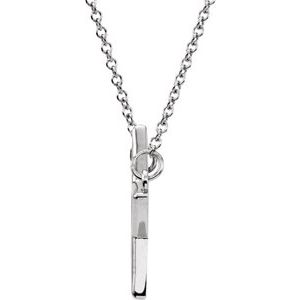 Sterling Silver 16.8 X 16 Mm 16 In Polished Star Necklace