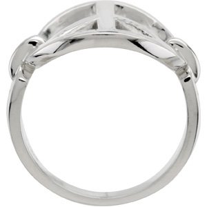 Sterling Silver Polished Peace Sign Ring Size 7