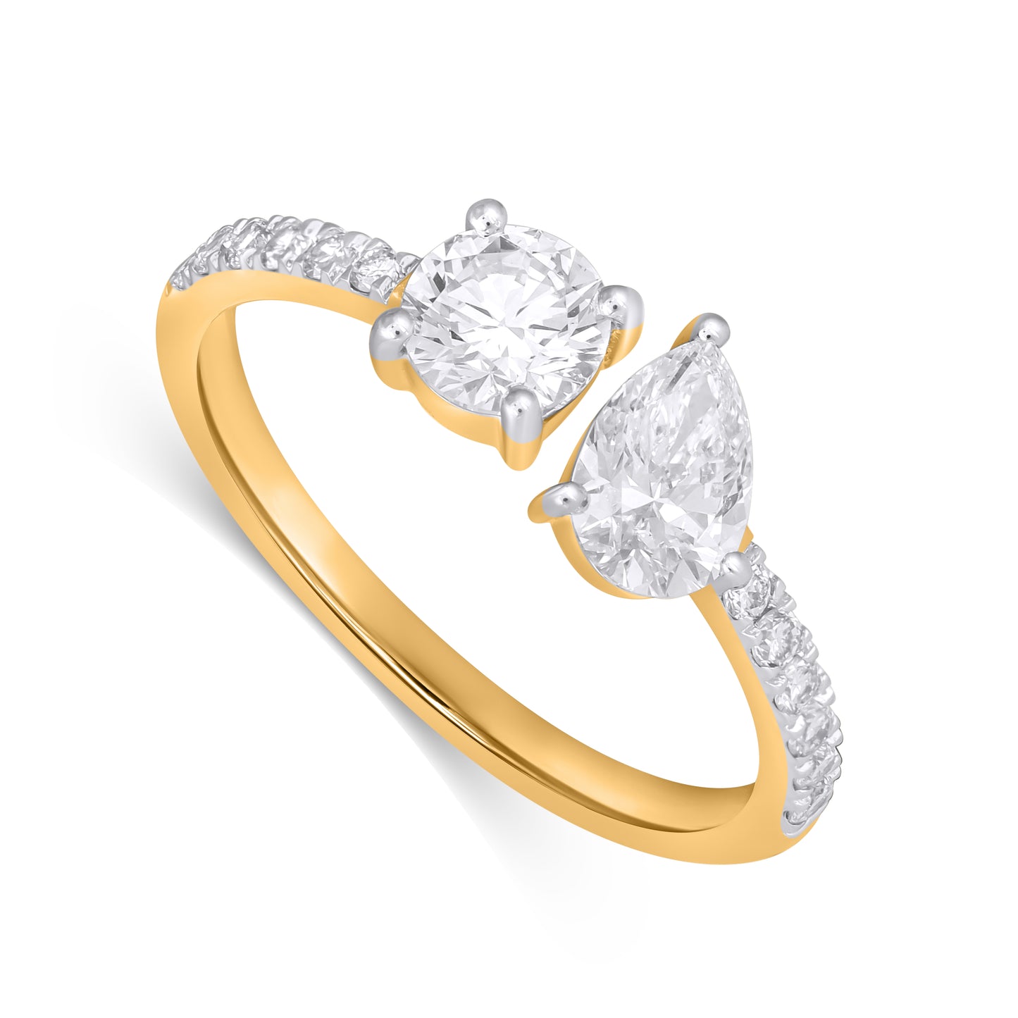 14K Yellow Or White Gold 1.25 Cttw Lab Grown Diamond Ladies Ring