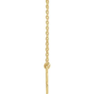14K Yellow Gold 17 X 10 Mm 18 In Polished Mama Bear Necklace