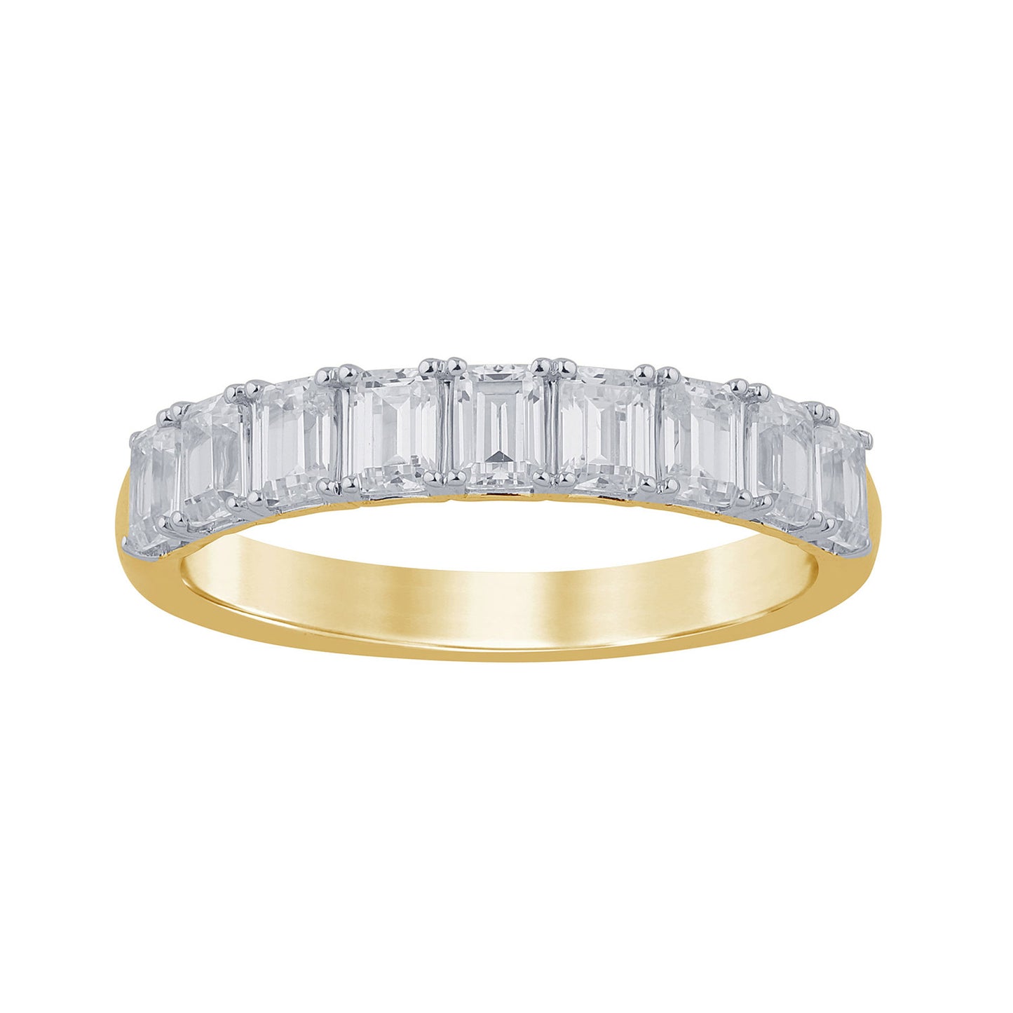 14K Yellow Gold 1.43-1.46 Cttw Lab Grown Diamond Ladies Band