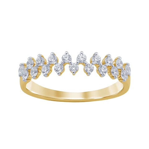 14K Yellow Or White Gold 0.43-0.44  Cttw Lab Grown Diamond Ladies Ring