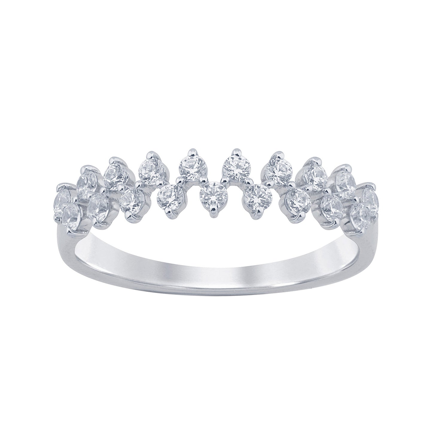 14K Yellow Or White Gold 0.43-0.44  Cttw Lab Grown Diamond Ladies Ring