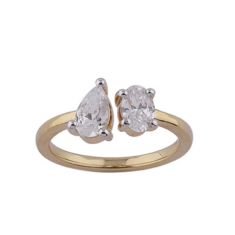 14K Yellow Gold 0.99-1.08  Cttw Lab Grown Diamond Ladies Rings