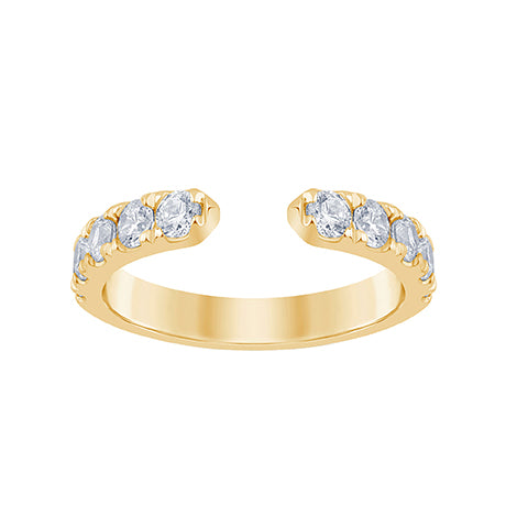 14K Yellow Or White Gold 0.98 Cttw Lab Grown Diamond Ladies Ring