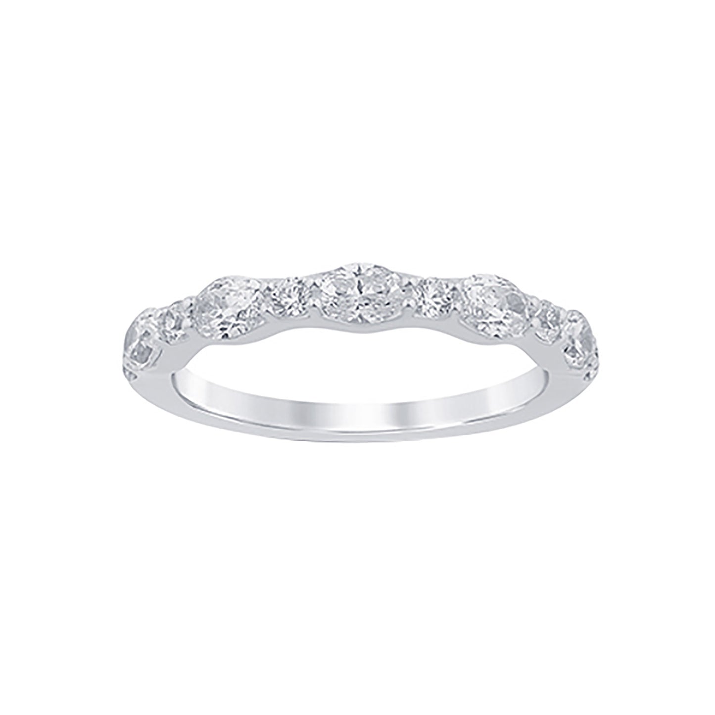14K White Gold 1.08-1.12 Cttw Lab Grown Diamond Ladies Band