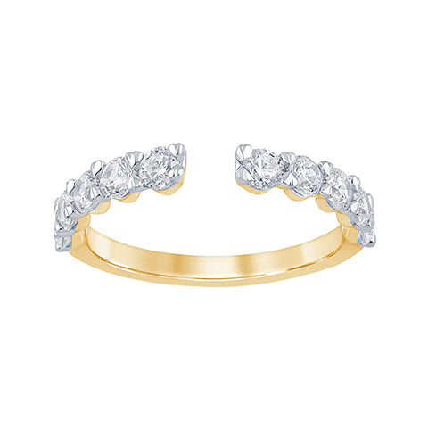 14K Yellow Gold 0.98 Cttw Lab Grown Diamond Ladies Ring