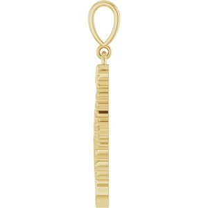 14K Yellow Gold 26.1 X 6.8 Mm Polished Seahorse Pendant