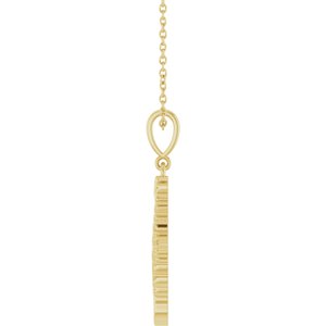 14K Yellow Gold 26.1 X 6.8 Mm 16-18 In Polished Seahorse Necklace