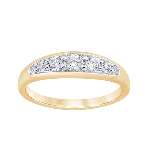 14K Yellow Gold 0.51 Cttw Lab Grown Diamond Ladies Band