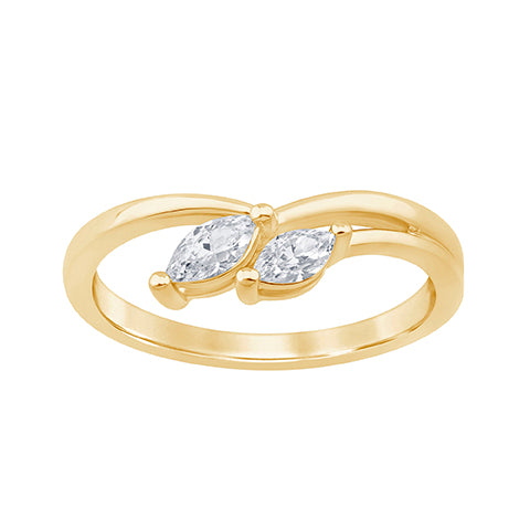 14K Yellow Gold 0.26 Cttw Lab Grown Diamond Ladies Ring