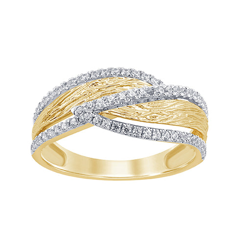 14K Yellow Gold 0.36-0.37 Cttw Lab Grown Diamond Ladies Ring