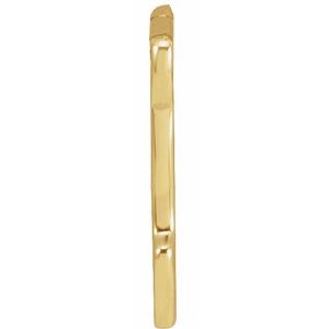 14K Yellow Gold 17 X 10 Mm Polished Mama Bear Necklace Center