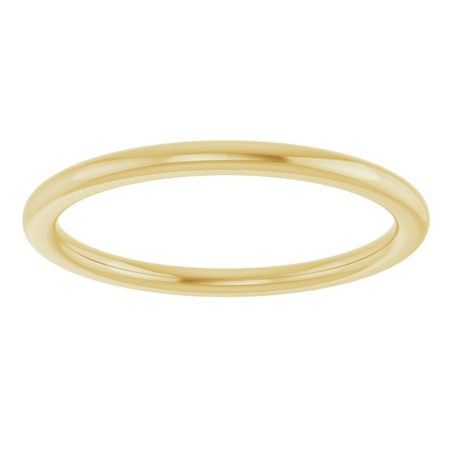 18K Yellow Or White Or Rose Gold Comfort-Fit Standard Weight European-Style Band
