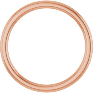 18K Yellow Or White Or Rose Gold Comfort-Fit European-Style Band