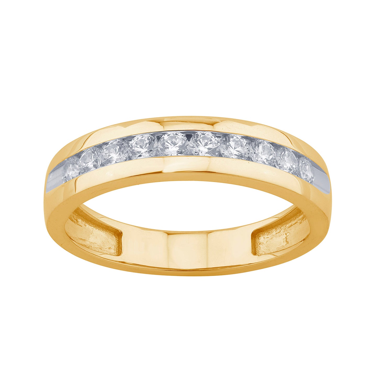 14K Yellow Gold 0.50 Cttw Lab Grown Diamond Mens Band
