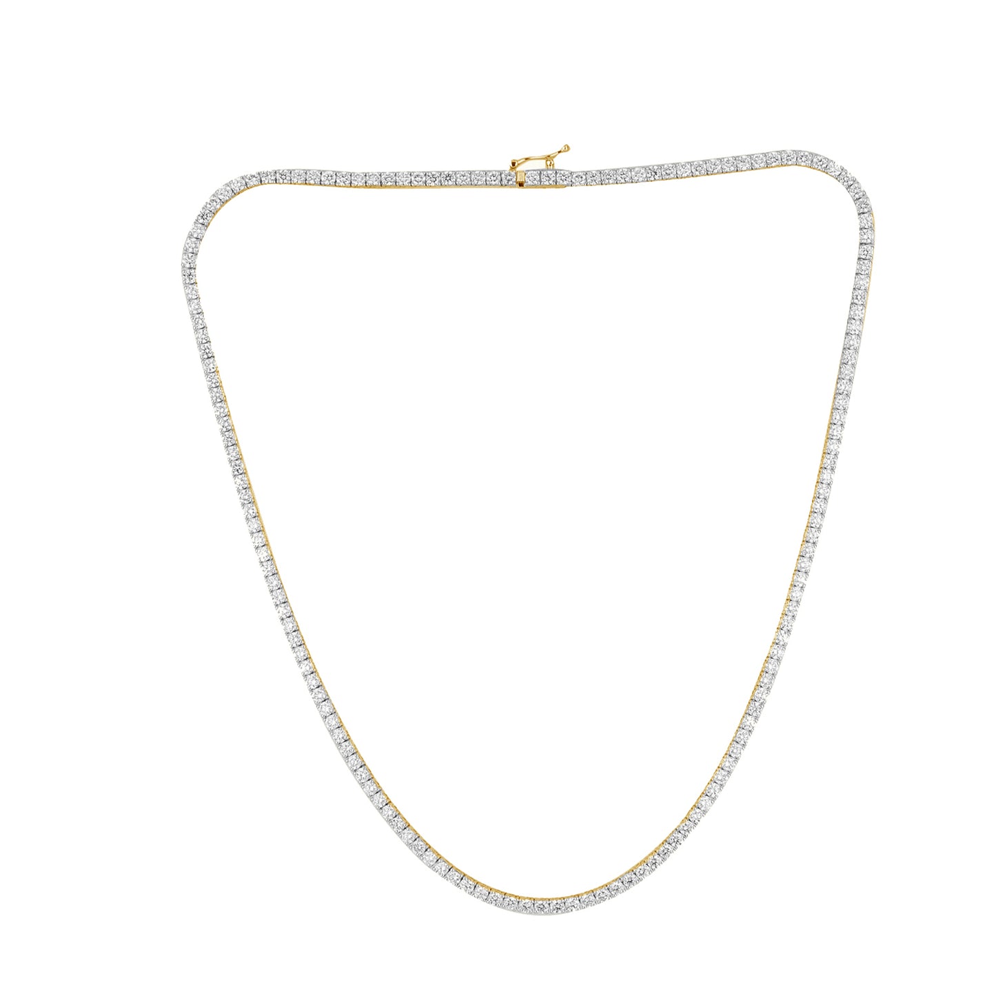 14K Yellow Gold 12.20 Cttw Lab Grown Diamond Necklace
