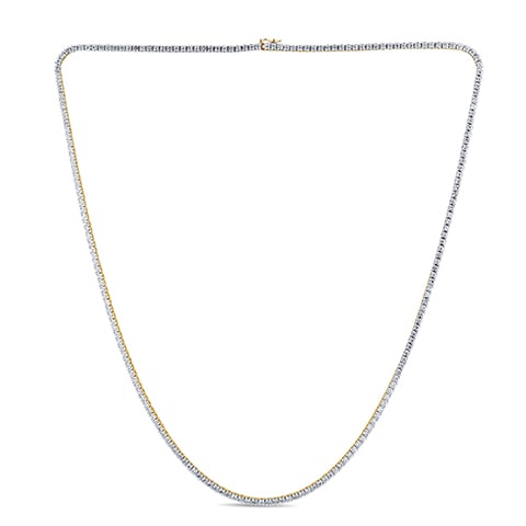 14K Yellow Gold 6.56  Cttw Lab Grown Diamond Necklace