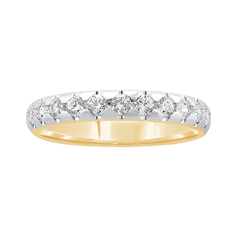 14K Yellow Gold 0.50 Cttw Lab Grown Diamond Ladies Band