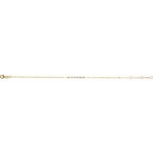 14K Yellow Gold 1/3 CTW Natural Diamond Five-Stone Bar 6-7 1/2" Link Bracelet