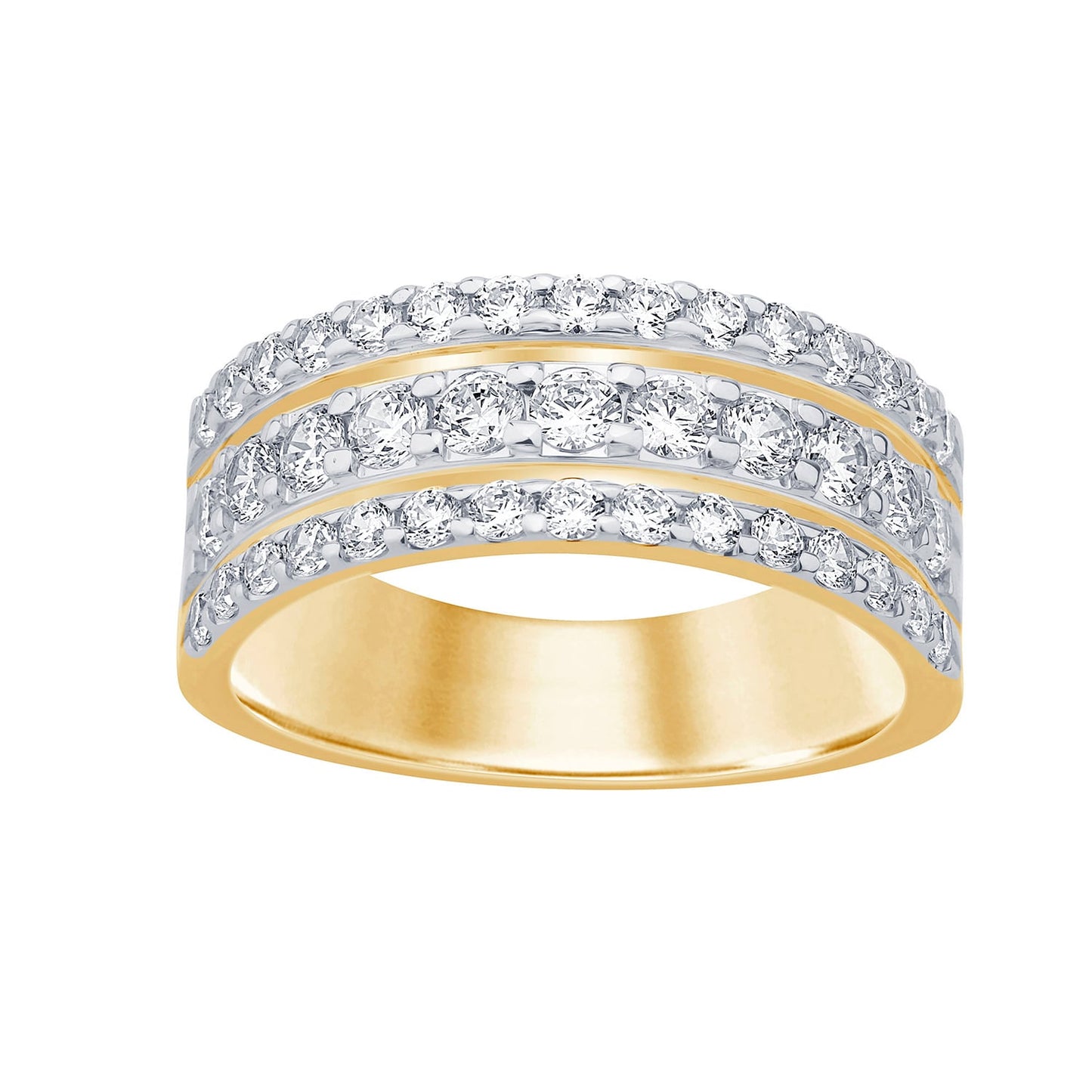 14K Yellow Gold 1.98-2.05 Cttw Lab Grown Diamond Mens Band