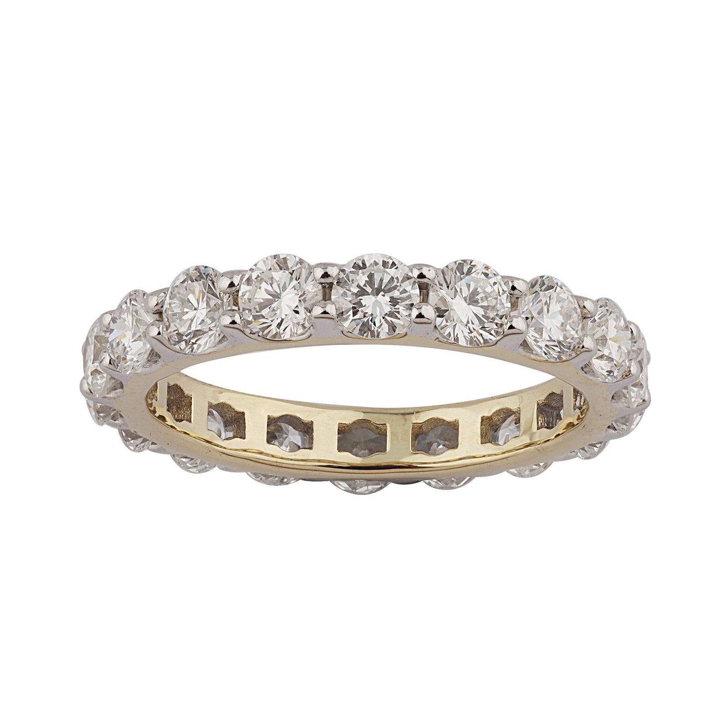 14K Yellow Or White Gold Lab Grown Diamond Ladies Band