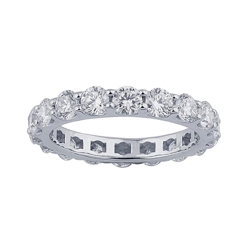 14K Yellow Or White Gold Lab Grown Diamond Ladies Band