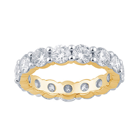 14K Yellow Gold 3.71-3.76 Cttw Lab Grown Diamond Ladies Band