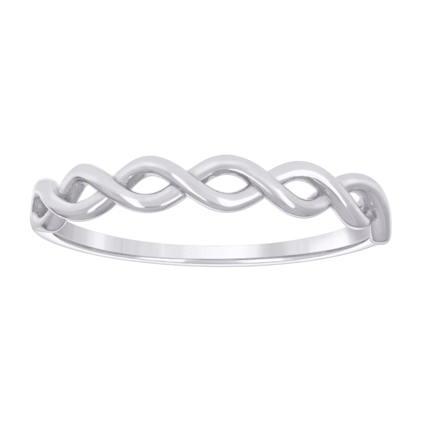 Sterling Silver Womens Infinity Love Bridal Anniversary Wedding Engagement Band Ring Sizes 5 - 9