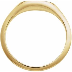 14K Yellow Gold 8.4 X 8.4 Mm Bead Blast/Polished Polished Intaglio Bee Signet Ring Size 7