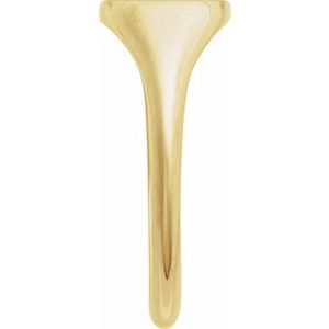 14K Yellow Gold 8.4 X 8.4 Mm Bead Blast/Polished Polished Intaglio Bee Signet Ring Size 7