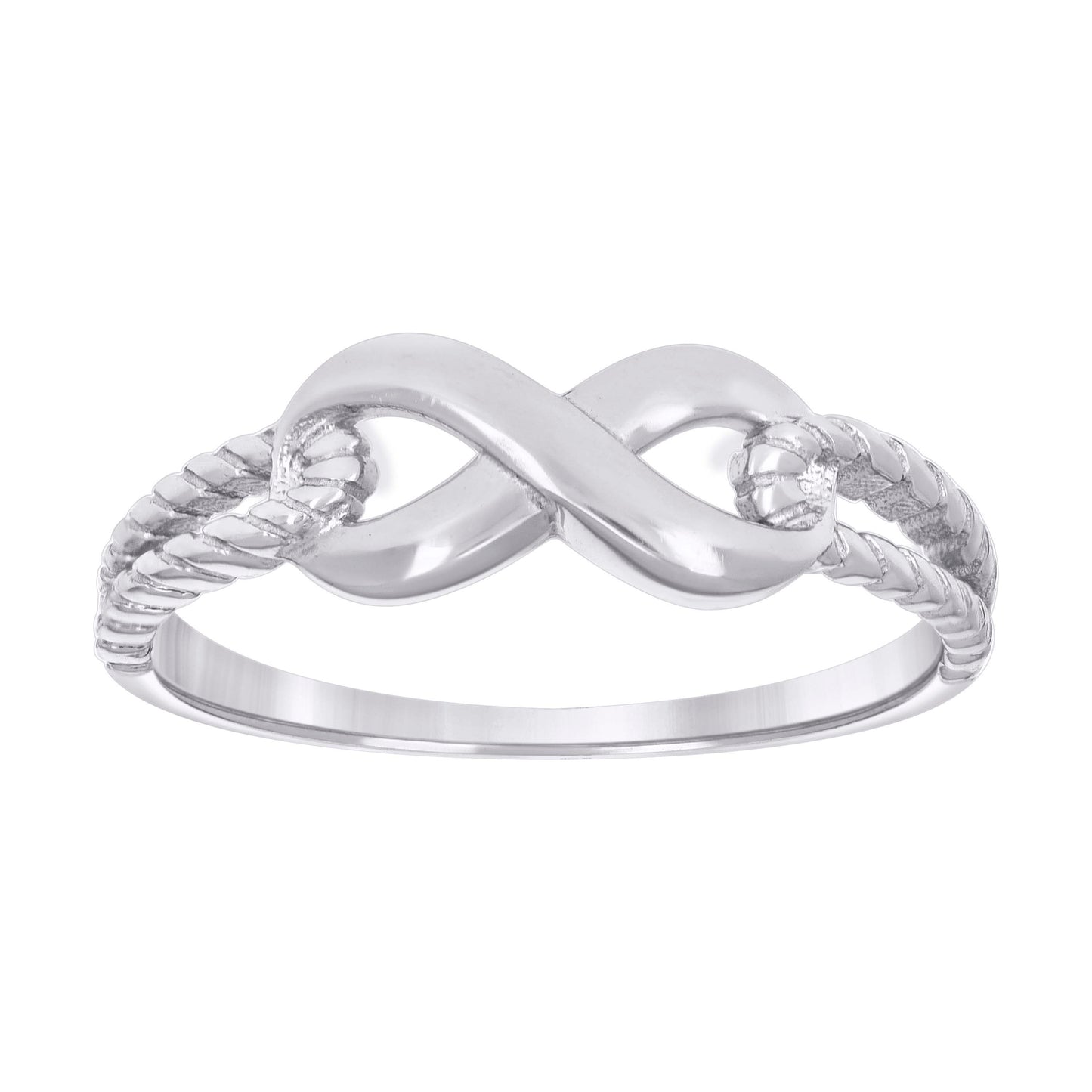 Sterling Silver Womens Infinity Love Bridal Anniversary Wedding Engagement Band Ring